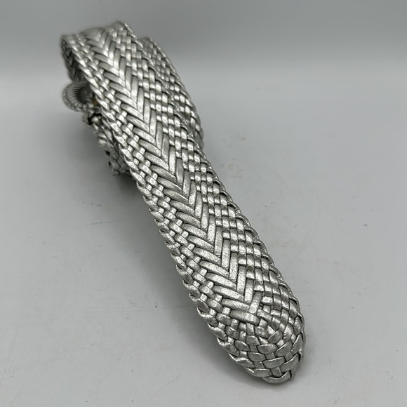 Silver metallic adjustable belt, size S/M - Picture 4 of 5